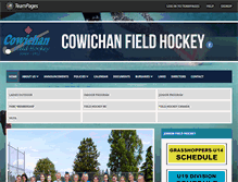 Tablet Screenshot of cowichanfieldhockey.ca